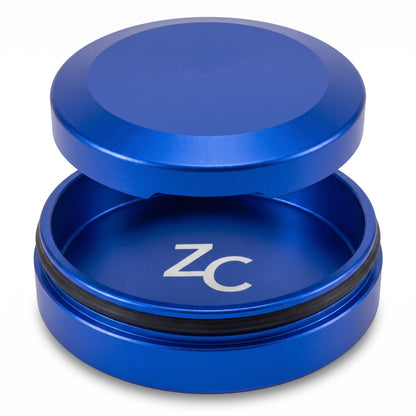 Z Caddy Chonk metal pouch can in blue, holds two full tins of ZYN®-sized pouches, fits VELO, on!, ALP, Grinds and Wip
