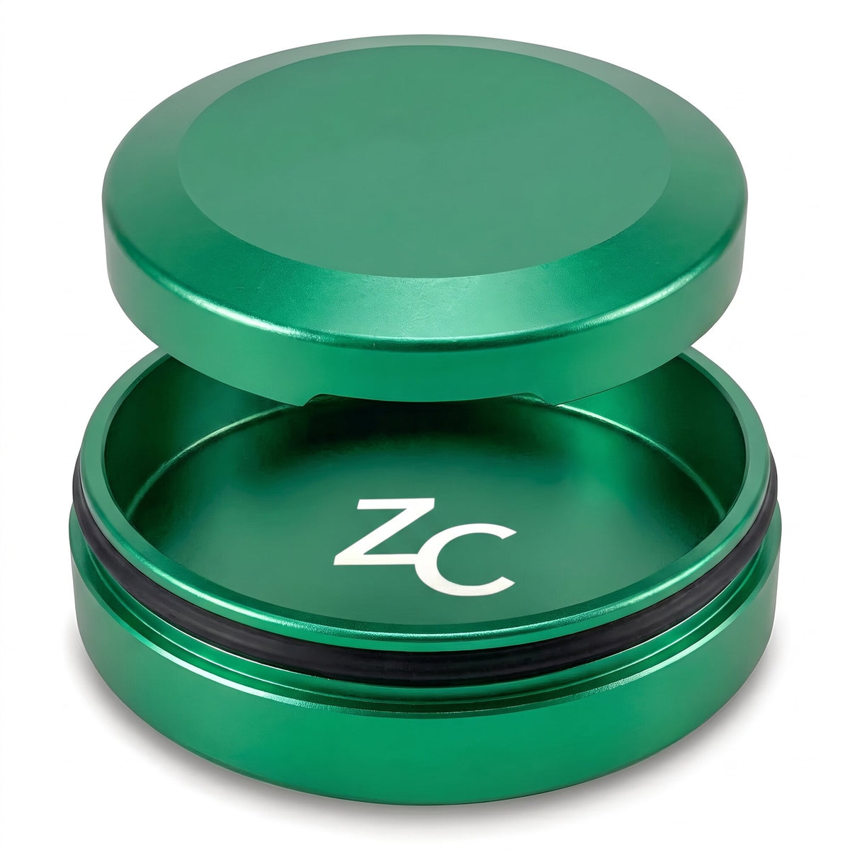 Z Caddy Chonk metal pouch can in green, holds two full tins of ZYN®-sized pouches, fits VELO, on!, ALP, Grinds and Wip