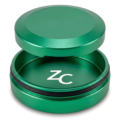 Z Caddy Chonk metal pouch can in green, holds two full tins of ZYN®-sized pouches, fits VELO, on!, ALP, Grinds and Wip