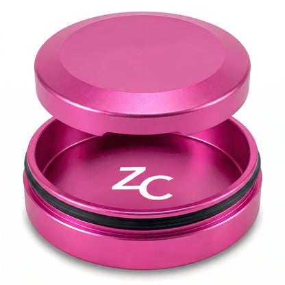 Z Caddy Chonk metal pouch can in pink, holds two full tins of ZYN®-sized pouches, fits VELO, on!, ALP, Grinds and Wip