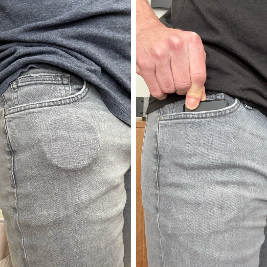 Pocket comparison: round can bulge vs Slide flat